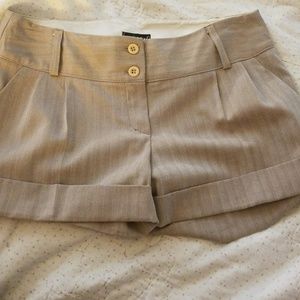Wet Seal tan cuffed shorts